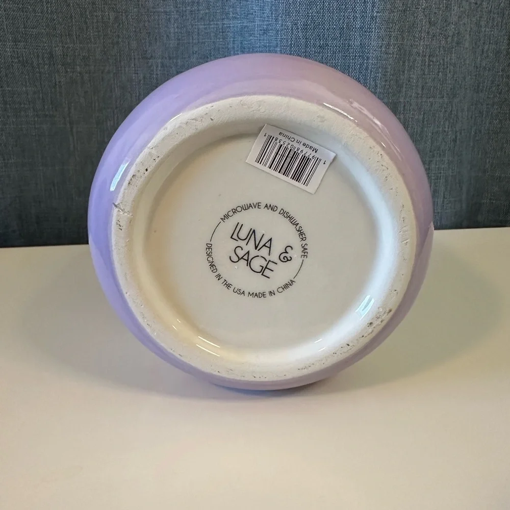 Luna‎ & Sage Pastel Purple Macaroon Ceramic Cookie / Sugar Jar Kitchen Canister